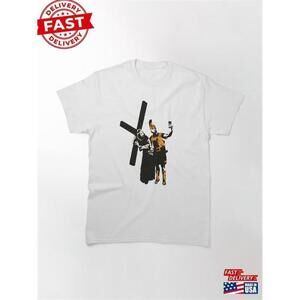 Selfie With Jesus Faith Humor Religious Pop Culture T-Shirt